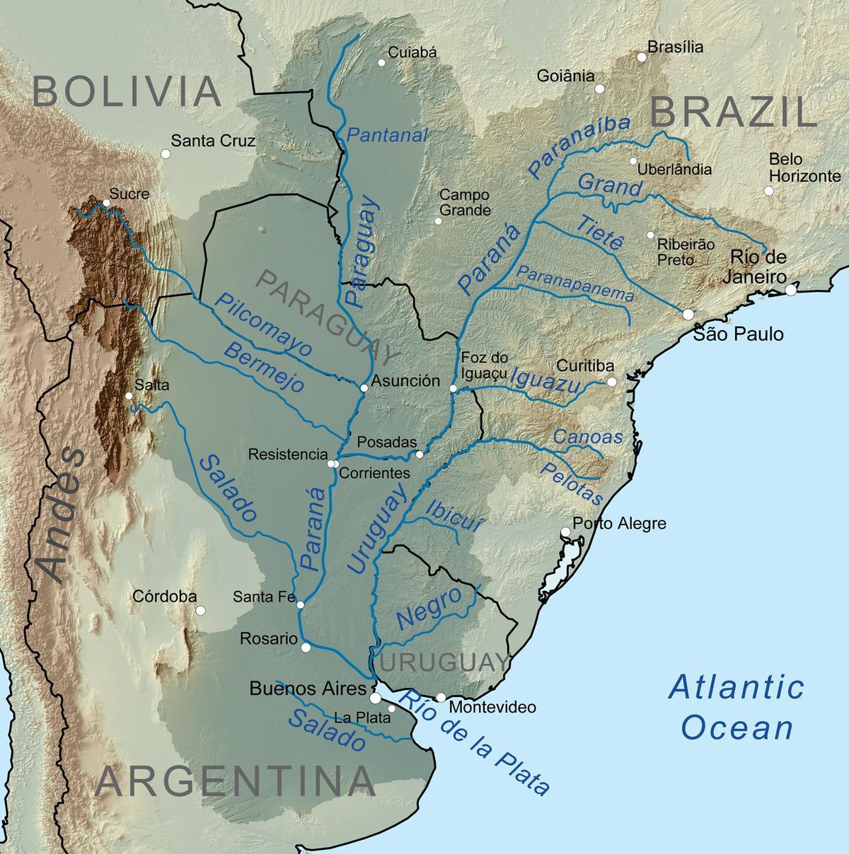 Mapa do rio Paraguai