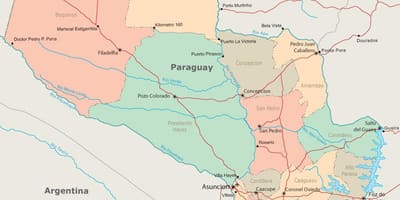 Paraguai assunção mapa