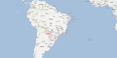 Mapa do Paraguai américa do sul